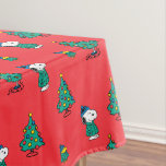 Peanuts | Snoopy &amp; Woodstock Red Christmas Pattern Tablecloth