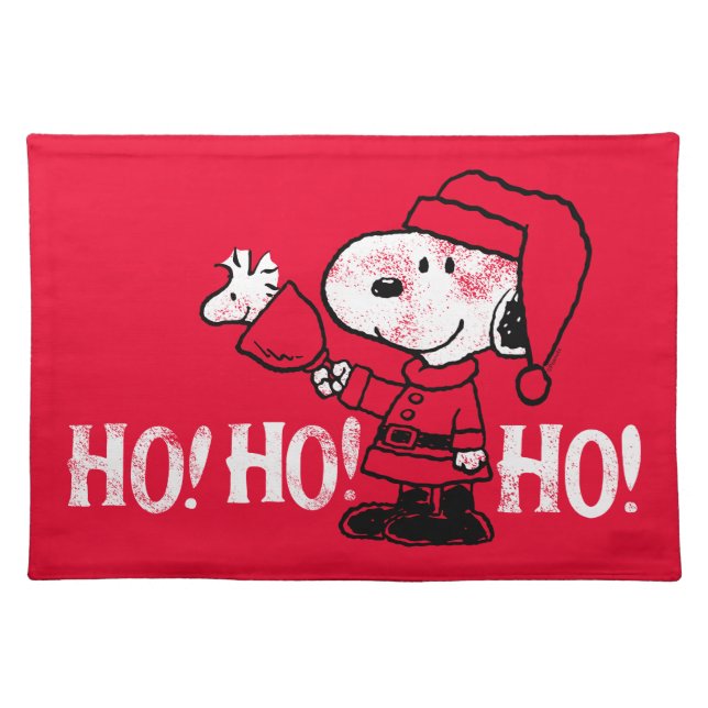 Peanuts | Snoopy & Woodstock Ringing Bells Cloth Placemat (Front)