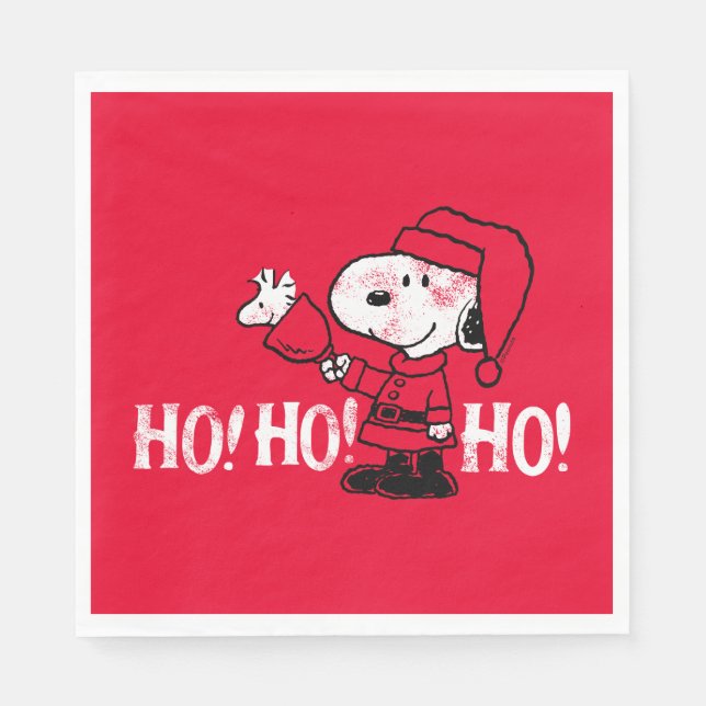Peanuts | Snoopy & Woodstock Ringing Bells Napkins (Front)