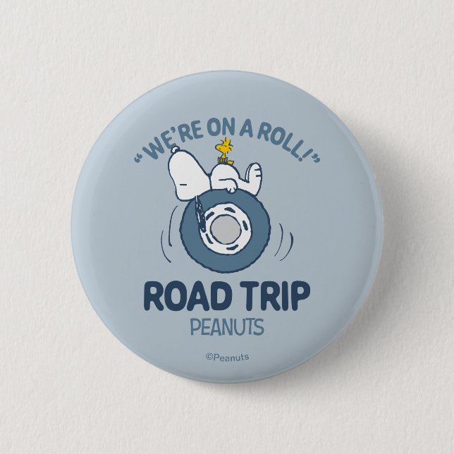 Peanuts | Snoopy & Woodstock Road Trip Button (Front)