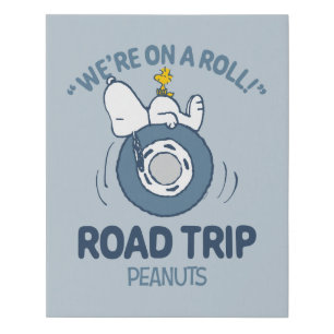 Peanuts Snoopy & Woodstock Road Trip Faux Canvas Print