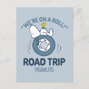 Peanuts Snoopy & Woodstock Road Trip Postcard