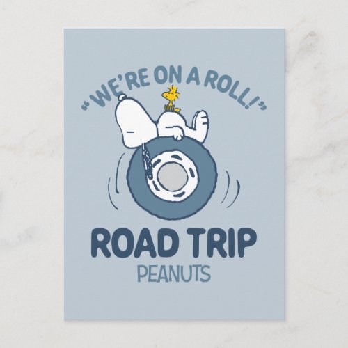 Peanuts  Snoopy  Woodstock Road Trip Postcard