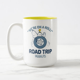 Peanuts Snoopy & Woodstock Road Trip Two-Tone Coffee Mug