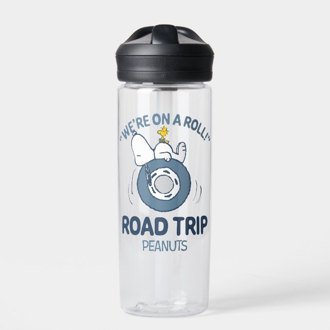 Peanuts | Snoopy & Woodstock Road Trip Water Bottle (Front)