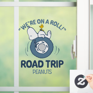 Peanuts Snoopy & Woodstock Road Trip Window Cling