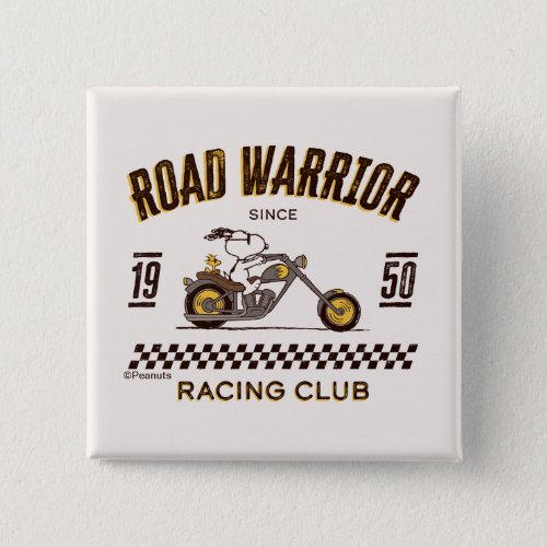 Peanuts  Snoopy  Woodstock Road Warriors Button