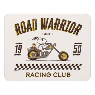 Peanuts Snoopy & Woodstock Road Warriors Door Sign