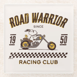 Peanuts Snoopy & Woodstock Road Warriors Glass Coaster