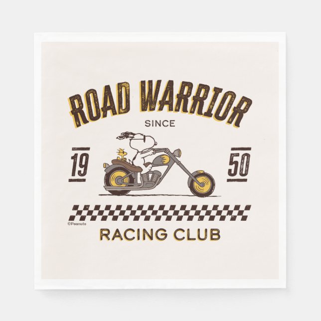 Peanuts | Snoopy & Woodstock Road Warriors Napkins (Front)