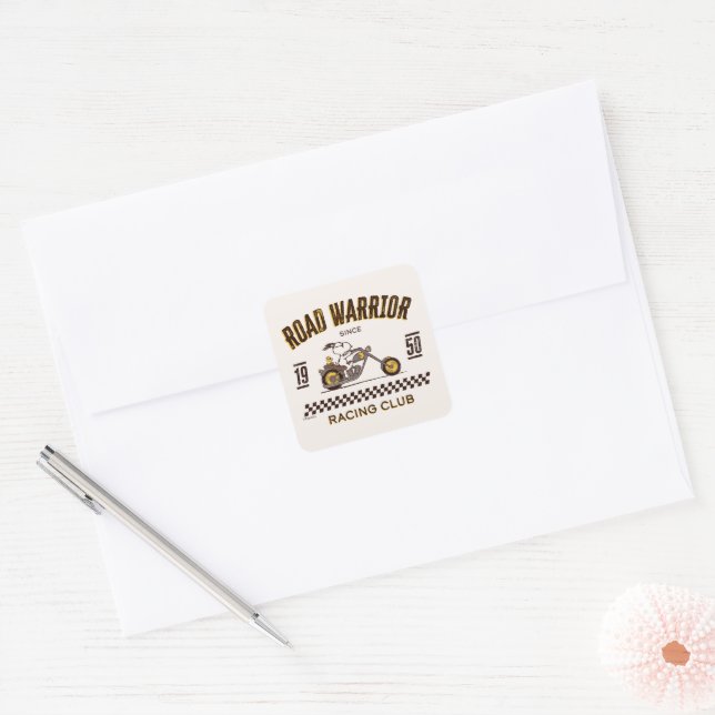 Peanuts | Snoopy & Woodstock Road Warriors Square Sticker (Envelope)