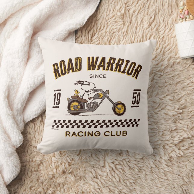 Peanuts | Snoopy & Woodstock Road Warriors Throw Pillow (Blanket)