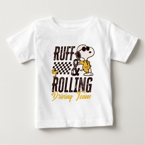 Peanuts  Snoopy  Woodstock Ruff  Rolling Baby T_Shirt