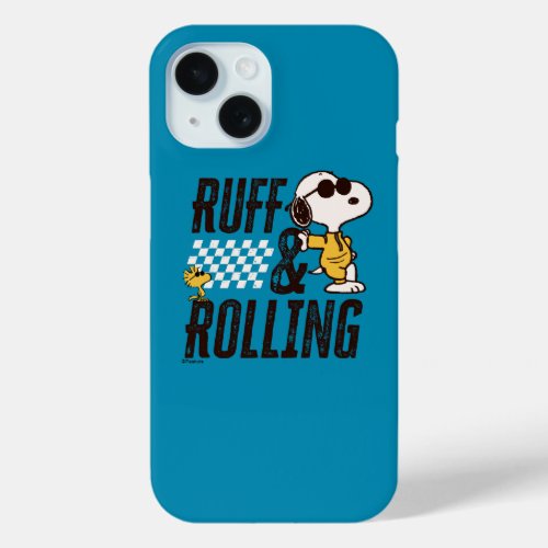 Peanuts  Snoopy  Woodstock Ruff  Rolling iPhone 15 Case