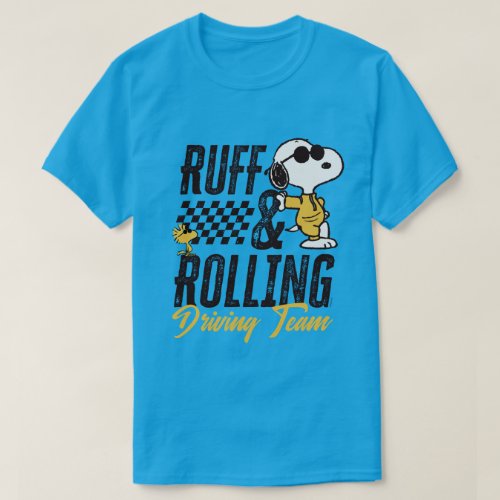 Peanuts  Snoopy  Woodstock Ruff  Rolling T_Shirt