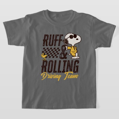 Peanuts  Snoopy  Woodstock Ruff  Rolling T_Shirt