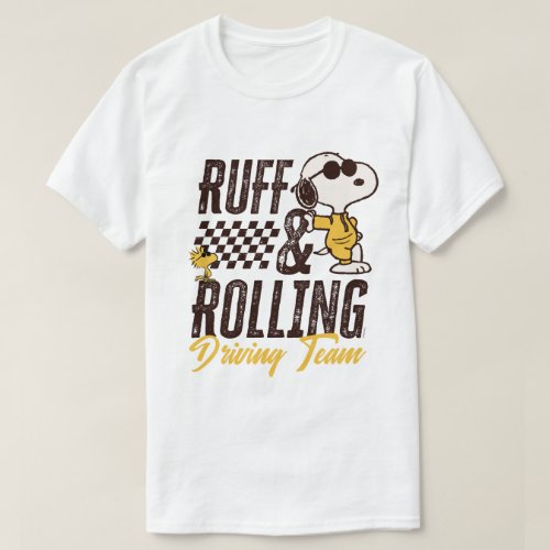 Peanuts  Snoopy  Woodstock Ruff  Rolling T_Shirt