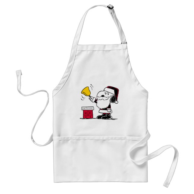 Peanuts | Snoopy & Woodstock Santa Bell Ringer Adult Apron (Front)