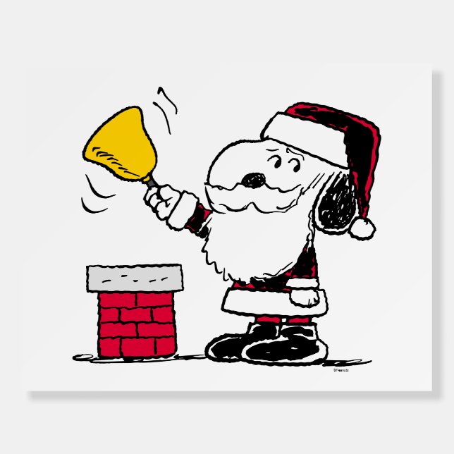 Peanuts | Snoopy & Woodstock Santa Bell Ringer Foam Board (Front)