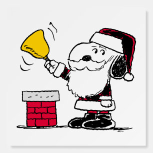 Peanuts   Snoopy & Woodstock Santa Bell Ringer Foam Board