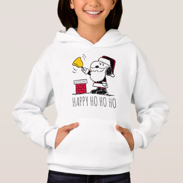 Peanuts | Snoopy & Woodstock Santa Bell Ringer Hoodie (Front)