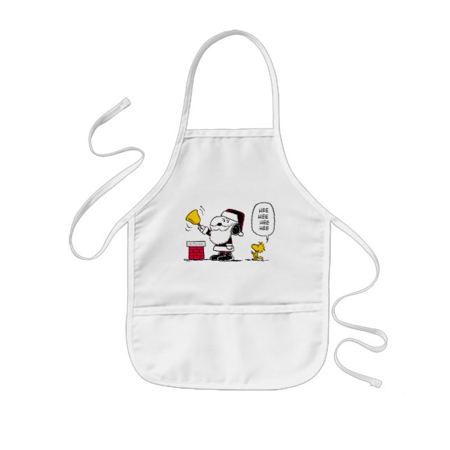 Peanuts | Snoopy & Woodstock Santa Bell Ringer Kids' Apron (Front)