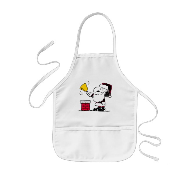 Peanuts | Snoopy & Woodstock Santa Bell Ringer Kids' Apron (Front)