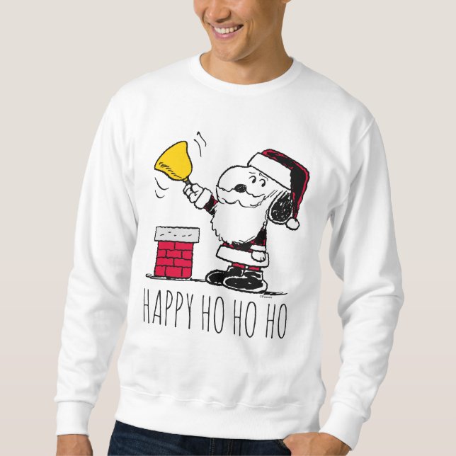 Peanuts | Snoopy & Woodstock Santa Bell Ringer Sweatshirt (Front)