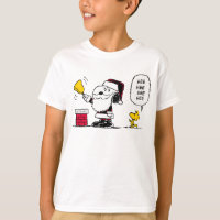 Peanuts | Snoopy & Woodstock Santa Bell Ringer T-Shirt