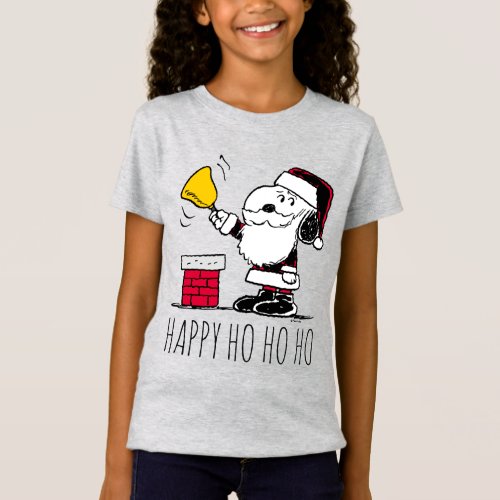 Peanuts  Snoopy  Woodstock Santa Bell Ringer T_Shirt