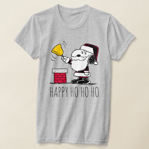 Peanuts  Snoopy  Woodstock Santa Bell Ringer T_Shirt