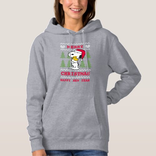 Peanuts  Snoopy  Woodstock Santa Claus Hug Hoodie