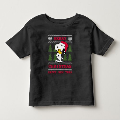 Peanuts  Snoopy  Woodstock Santa Claus Hug Toddler T_shirt