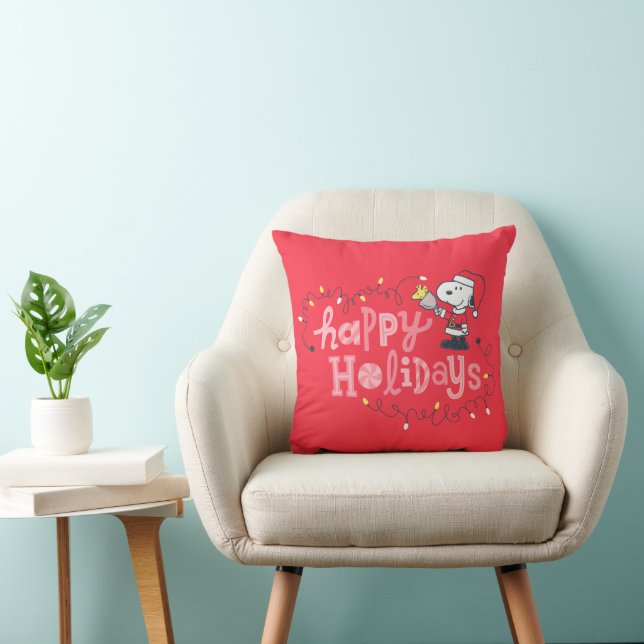 Peanuts | Snoopy & Woodstock Santa Claus Throw Pillow (Chair)