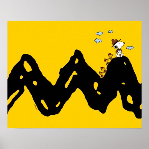 Peanuts  Snoopy  Woodstock Scout Troop Hike Poster