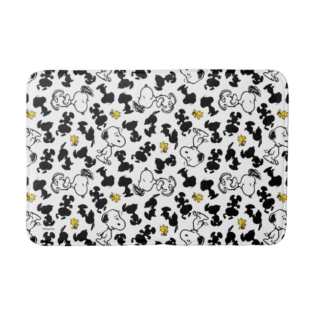 Peanuts |  Snoopy & Woodstock Shadow Pattern Bath Mat (Front)