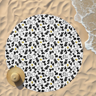 Peanuts Snoopy & Woodstock Shadow Pattern Beach Towel