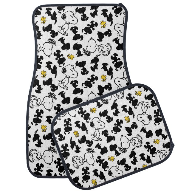 Peanuts |  Snoopy & Woodstock Shadow Pattern Car Floor Mat (Set)