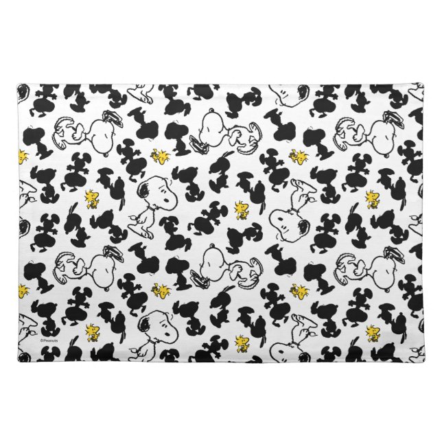 Peanuts |  Snoopy & Woodstock Shadow Pattern Cloth Placemat (Front)