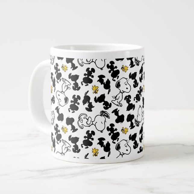 Peanuts |  Snoopy & Woodstock Shadow Pattern Giant Coffee Mug (Front Left)