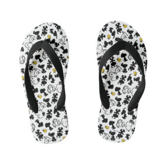 Peanuts |  Snoopy & Woodstock Shadow Pattern Kid's Flip Flops
