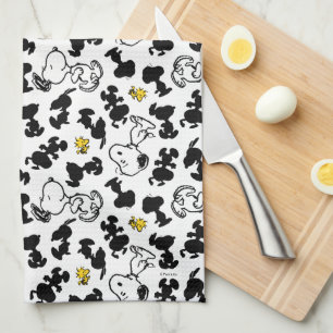 Peanuts Snoopy & Woodstock Shadow Pattern Kitchen Towel