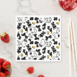 Peanuts |  Snoopy & Woodstock Shadow Pattern Napkins