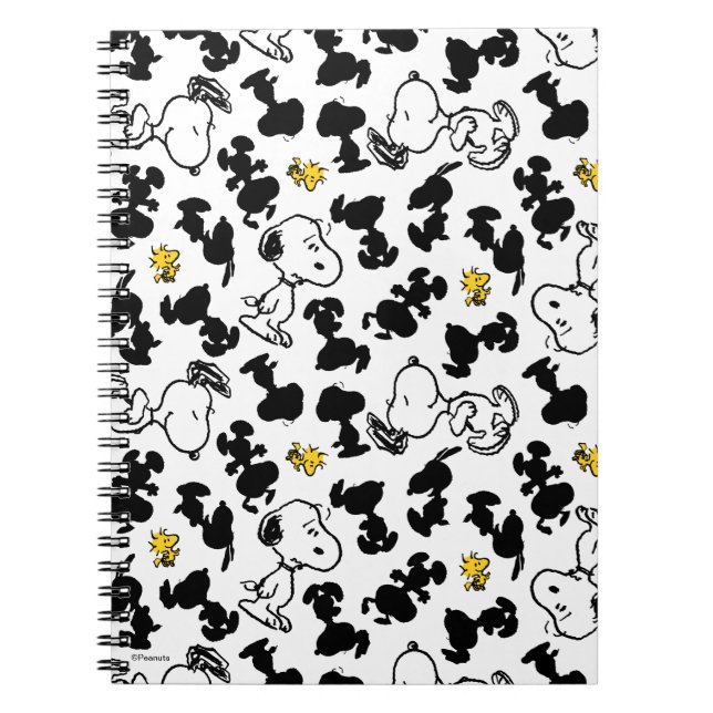 Peanuts |  Snoopy & Woodstock Shadow Pattern Notebook (Front)