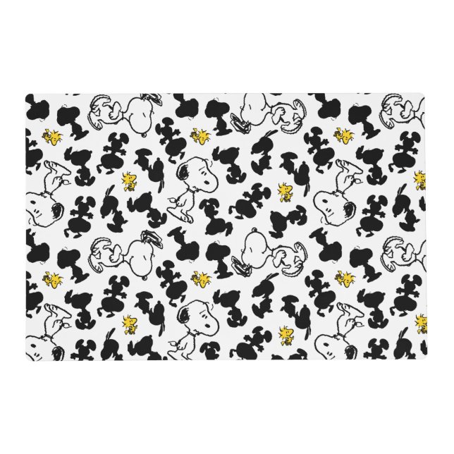 Peanuts |  Snoopy & Woodstock Shadow Pattern Placemat (Front)