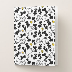 Peanuts Snoopy & Woodstock Shadow Pattern Pocket Folder