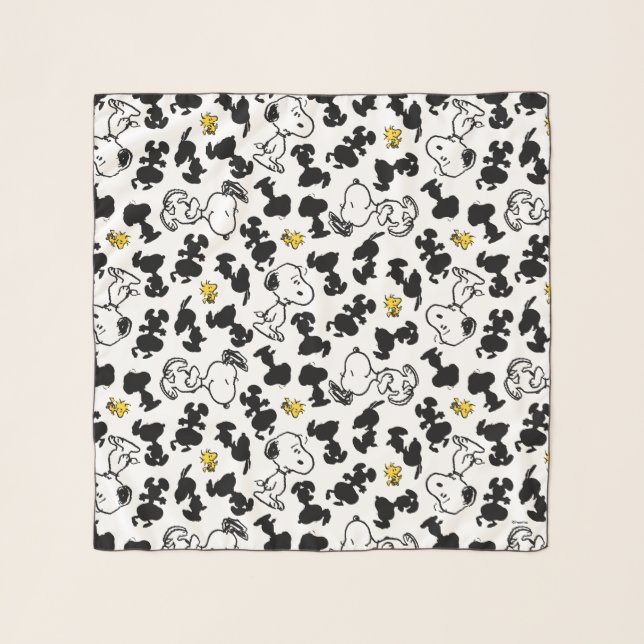 Peanuts |  Snoopy & Woodstock Shadow Pattern Scarf (Front)