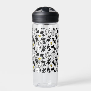 Peanuts Snoopy & Woodstock Shadow Pattern Water Bottle