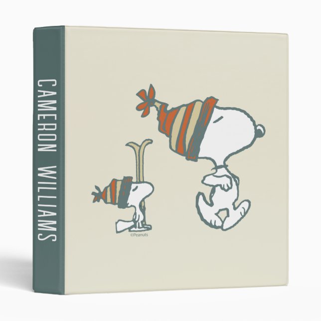 Peanuts | Snoopy & Woodstock Ski Trip 3 Ring Binder (Front/Spine)