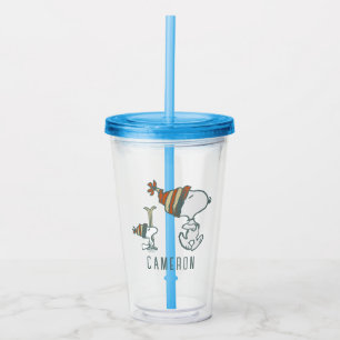 Peanuts   Snoopy & Woodstock Ski Trip Acrylic Tumbler